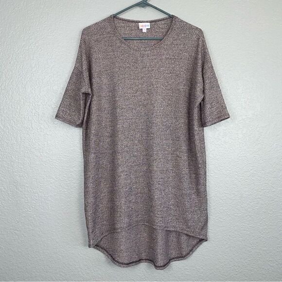LulaRoe Womens Stretch Round Neck Short Sleeve Hi-Low Hem Knit T-Shirt XS - Picture 1 of 6